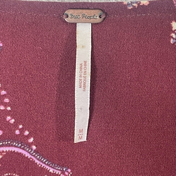 Free People Girl Talk peplum boho tunic. Size medium GUC - Picture 7 of 9